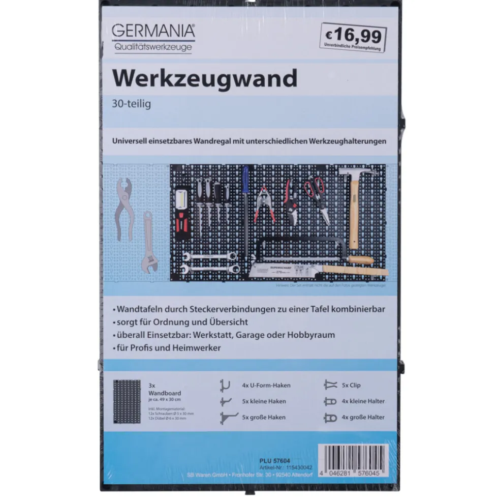 GERMANIA® Werkzeugwand-Set 30-teilig