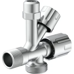 Geräte-Eckventil 1/2 Zoll x 10 mm verchromt mit Geräteanschluss
