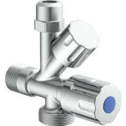 Geräte-Eckventil 1/2 Zoll x 10 mm verchromt mit Geräteanschluss