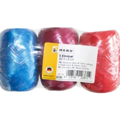 Geschenkband Eiknäuel, 20 m x 5 mm, 3 Stück