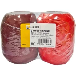 Geschenkband Mega Eiknäuel , 20 m x 10 mm, 2 Stück