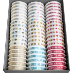 Geschenkband mit Spruch oder Emoji 4 m x 15 mm