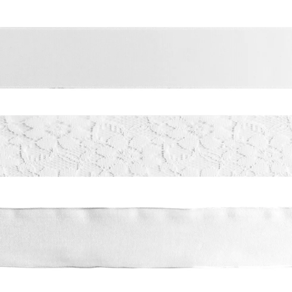 Geschenkband Premium weiß, 2 m x 40 mm