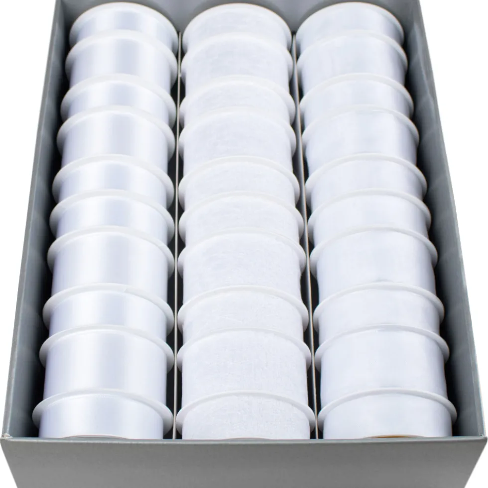 Geschenkband Premium weiß, 2 m x 40 mm