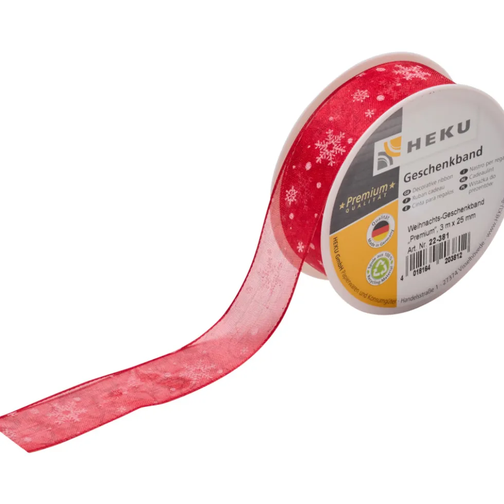 Geschenkband Weihnachten, 3 m x 25 mm