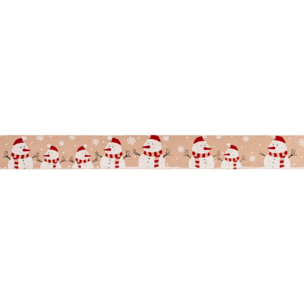 Geschenkband Weihnachten "Premium" Leinen classic
