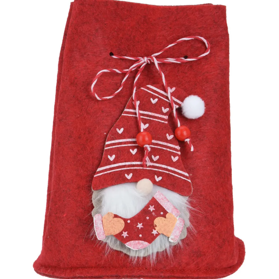 Geschenktasche aus Filz in verschiedenen Farben mit Wichtel-Aufdruck