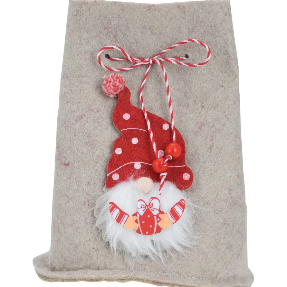 Geschenktasche aus Filz in verschiedenen Farben mit Wichtel-Aufdruck