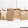 Geschenktüten 6 Stück aus Kraftpapier braun, 21 x 12 x 6 cm