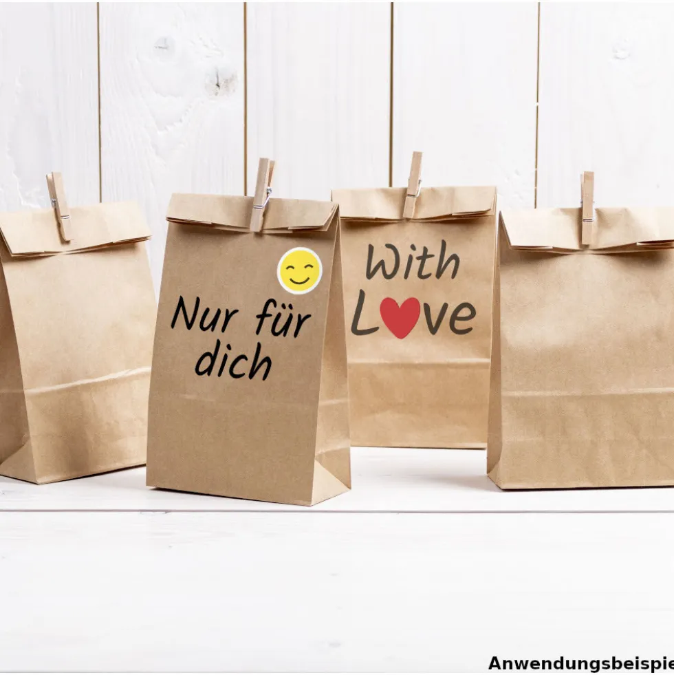 Geschenktüten 6 Stück aus Kraftpapier braun, 21 x 12 x 6 cm