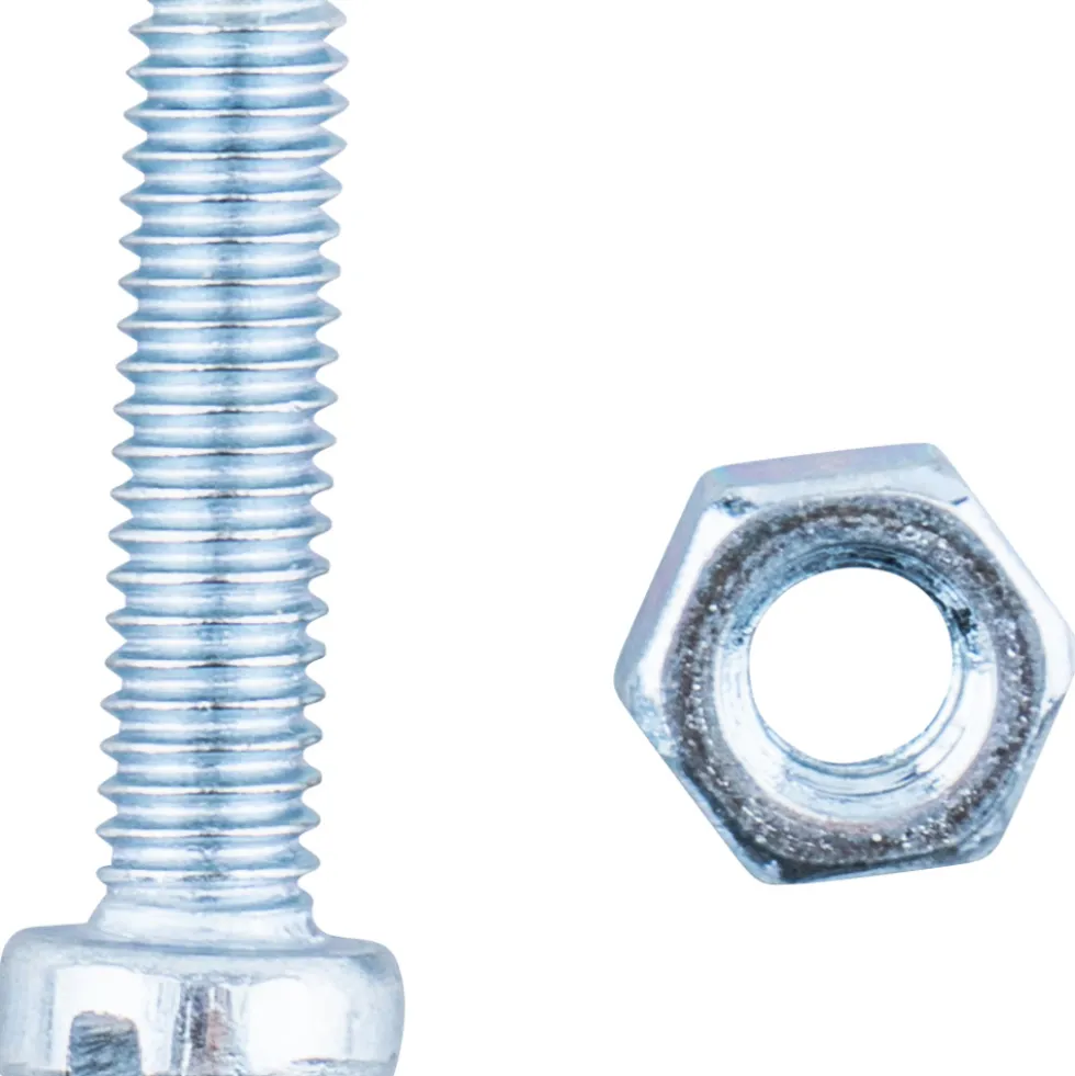 Gewindeschrauben DIN 84 mit Muttern 4 x 16 mm / M4 je 50 Stück