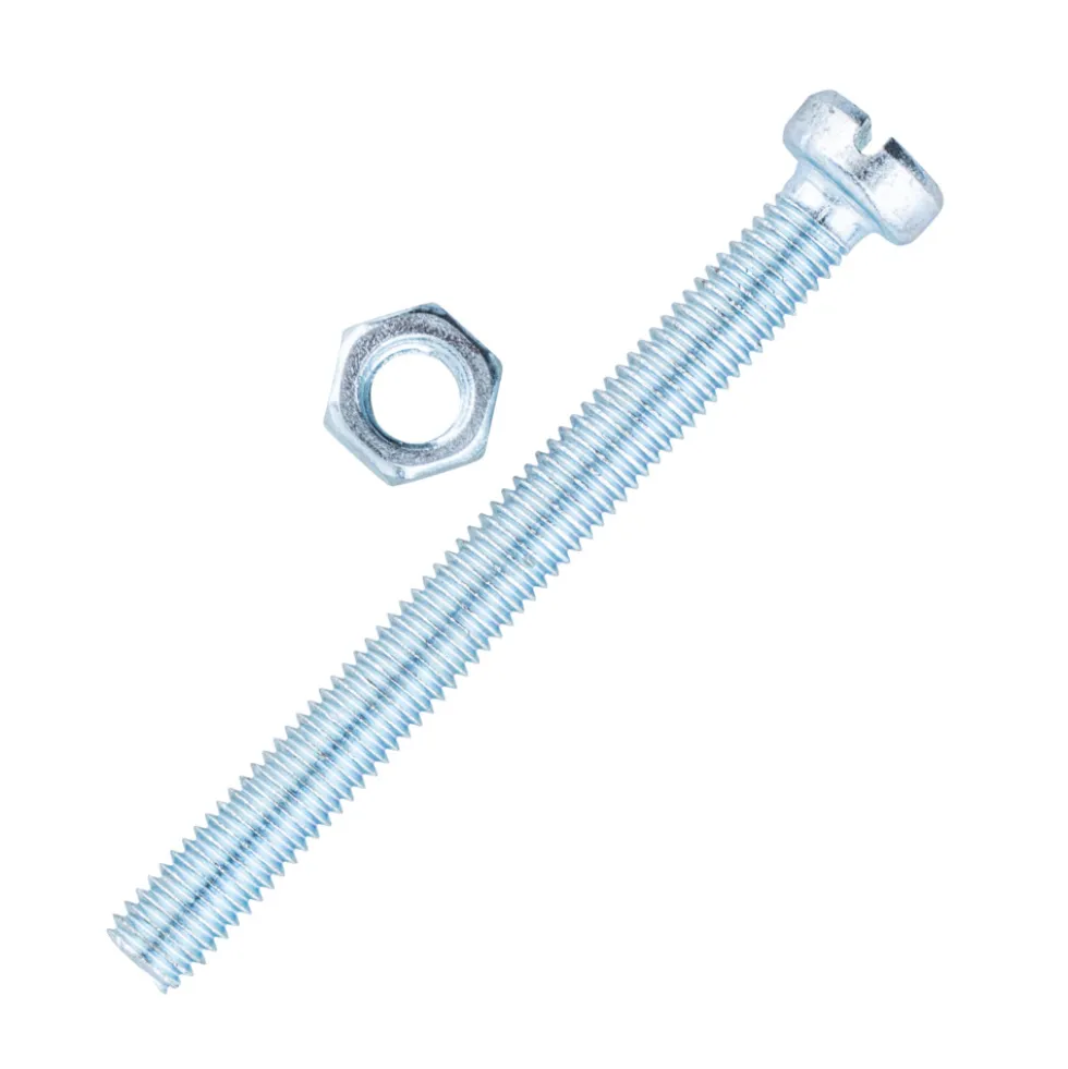 Gewindeschrauben DIN 84 mit Muttern 5 x 50 mm / M5 je 15 Stück