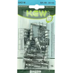 Gipskartondübel aus Metall 14 x 34 mm, 15 Stück