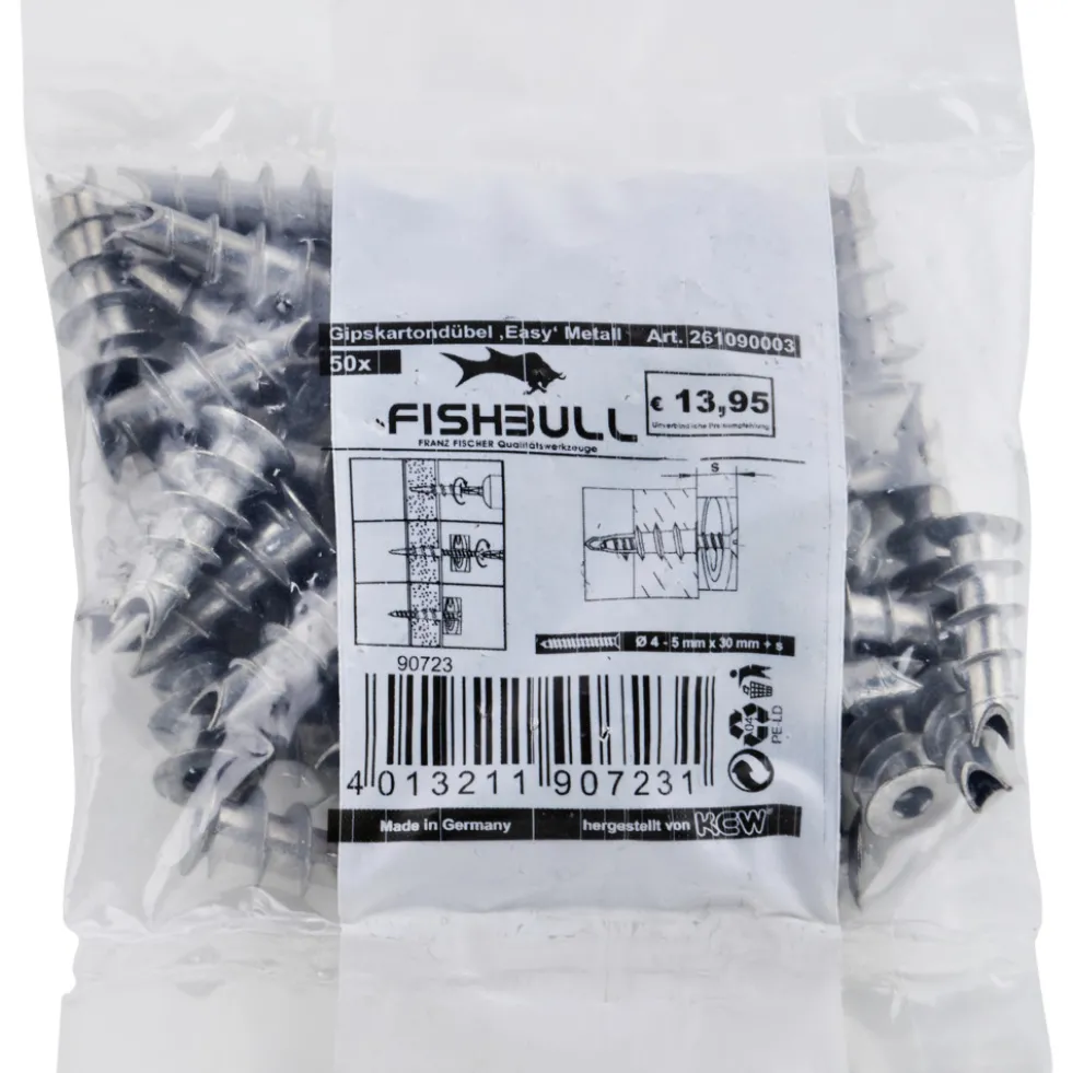 Gipskartondübel Ø8mm 50St. Easy Metall Dübel