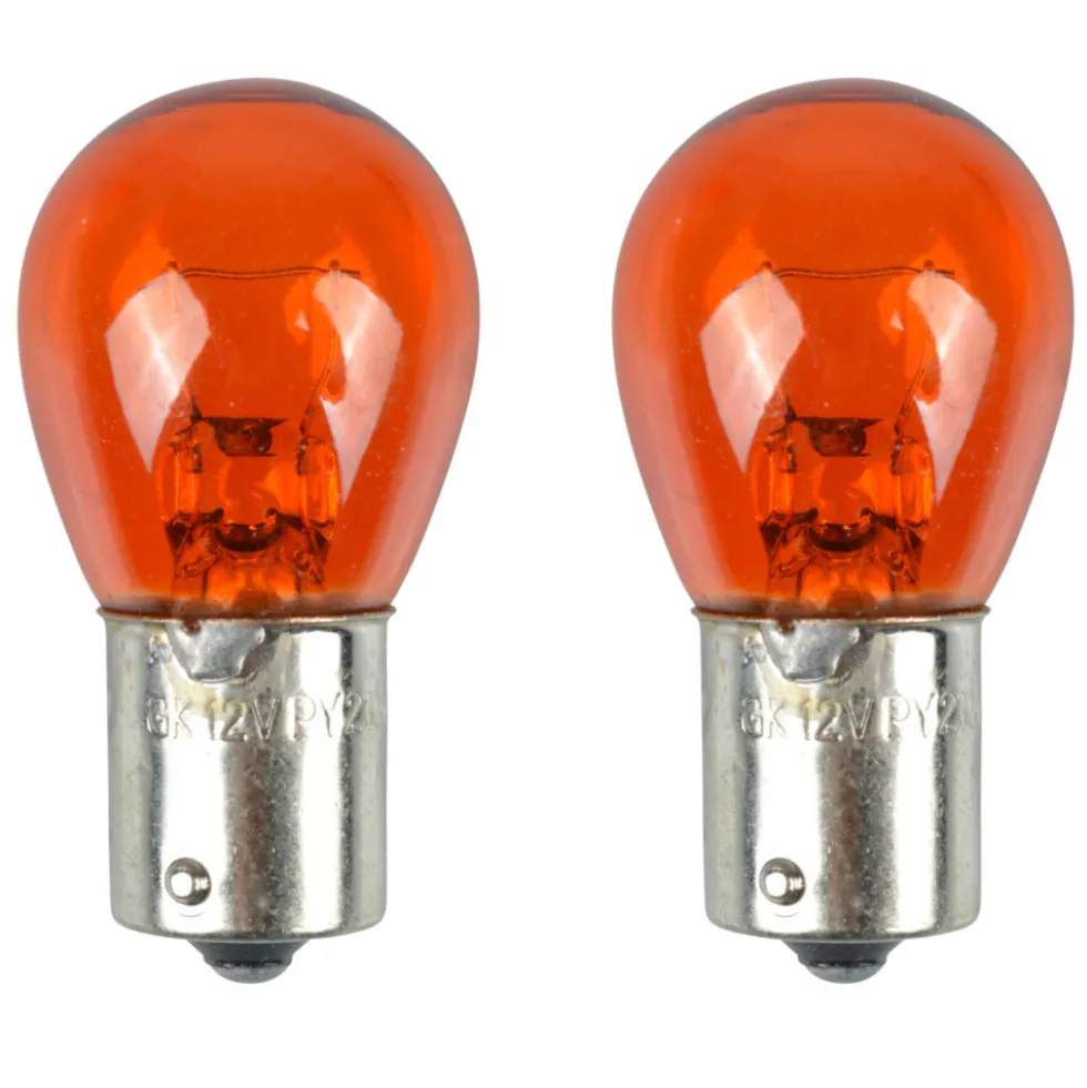 Glühlampen Set 2 Stück orange mit 12V 21 W