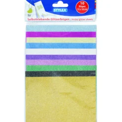 Glitzerpapier 10 Bögen selbstklebend