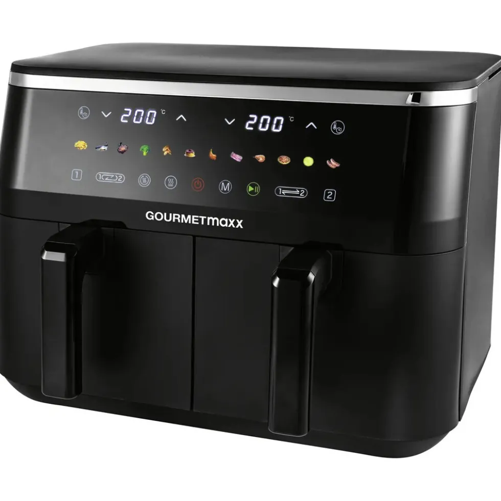 GOURMETmaxx Doppel-Heißluftfritteuse 3100 Watt