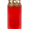 Grabkerze mit Deckel rot