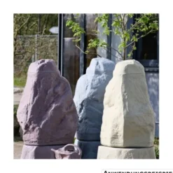 GreenLife Dekor-Regenspeicher ''Hinkelstein'' 230 Liter, granitrot