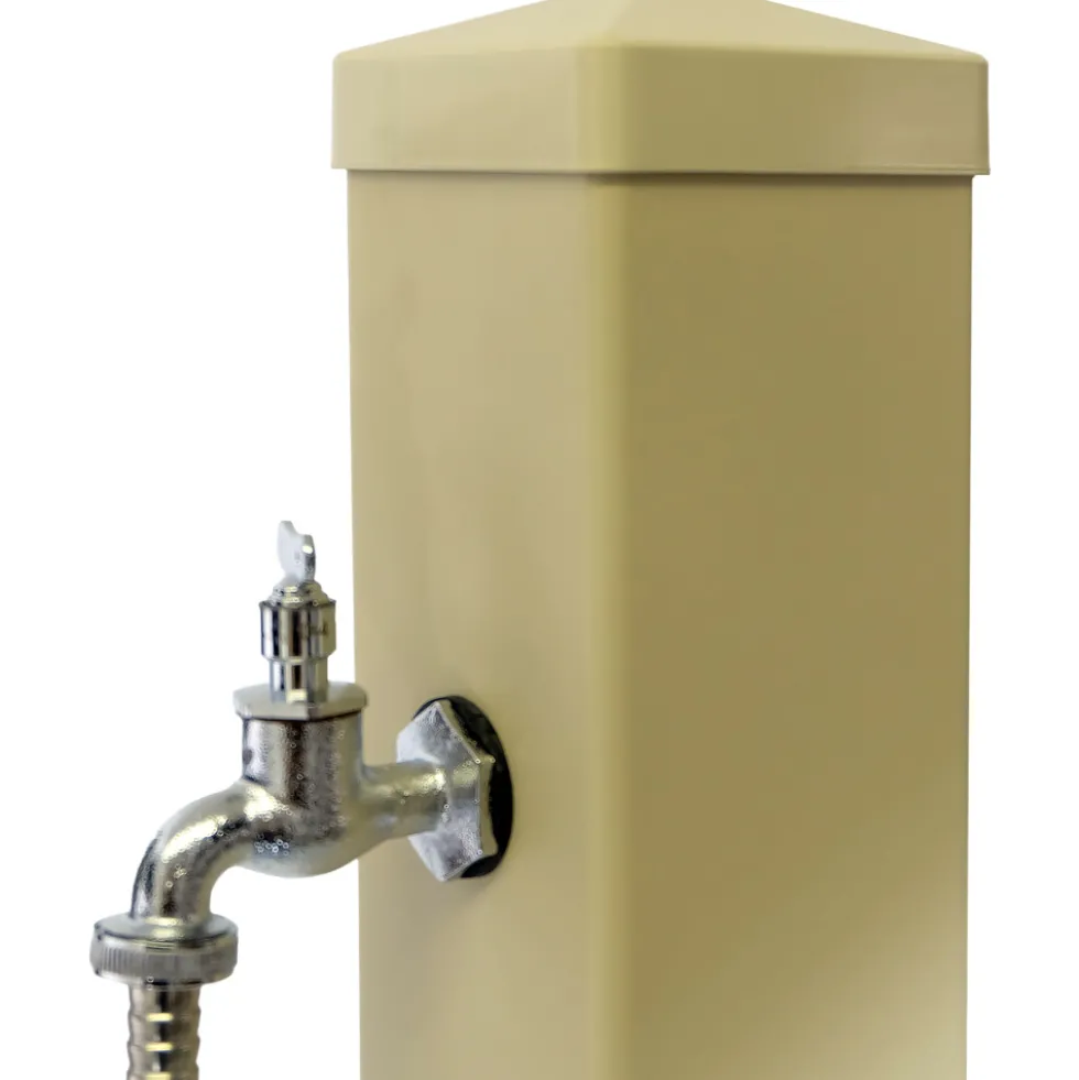 GreenLife Regenwassertank Komplettset mit Zapfsäule in Sandbeige
