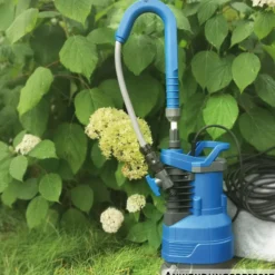 GreenLife Regenwassertank Komplettset mit Zapfsäule in Ebenholz-Optik