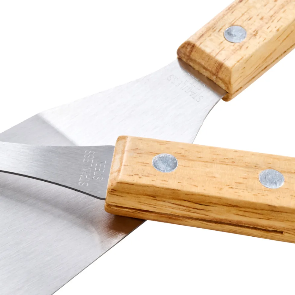 Grillbesteck im 3er Set mit hochwertigen Holzgriffen