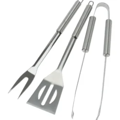 Grillbesteck-Set 3-teilig aus rostfreiem Stahl -B-Ware