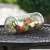 Grillkorb rollbar aus Edelstahl mit Haken 20 x 9 cm