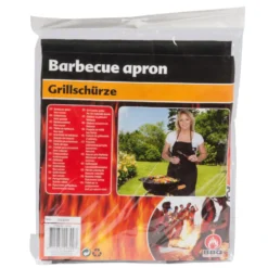 Grillschürze 70 x 84 cm aus schwarzem Textil - B-Ware