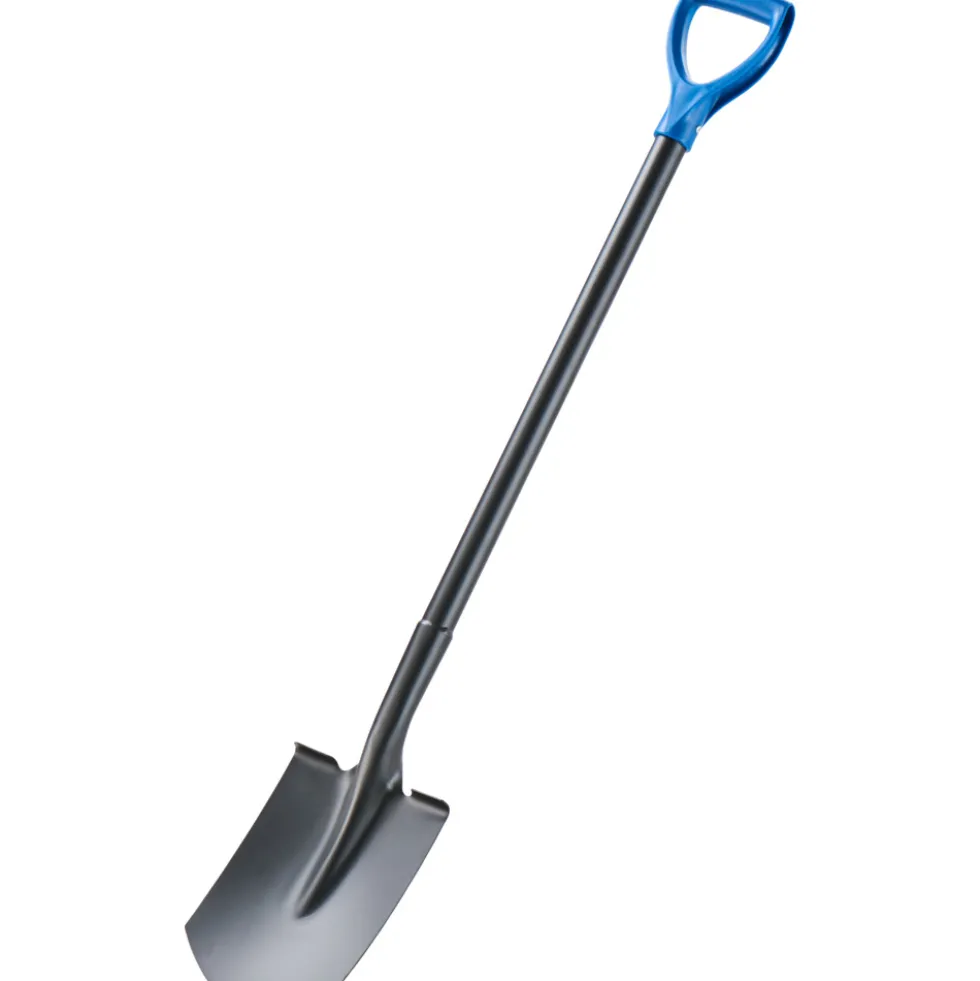 Gärtnerspaten Metall mit D-Griff 117 cm schwarz