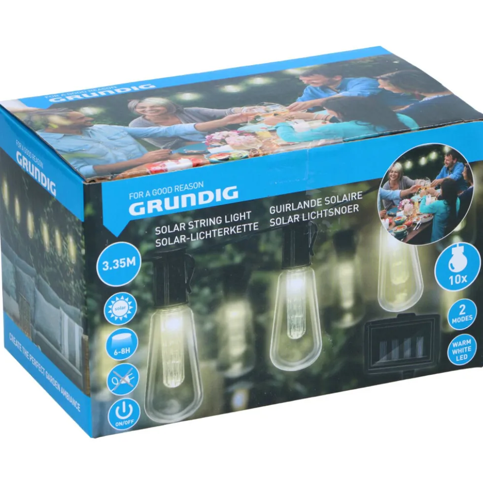 Grundig Solar-Lichterkette mit 10 LEDs