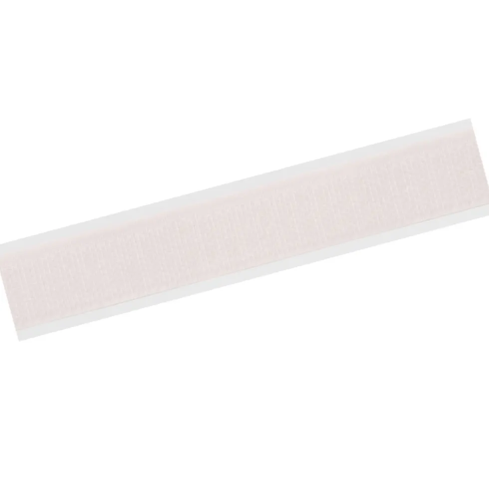 Hakenband selbstklebend 20 mm weiß, Klettband Meterware