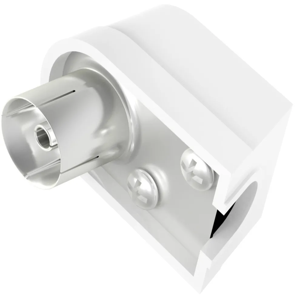hama® Antennen-Kupplung, Koax-Winkel, schraubbar