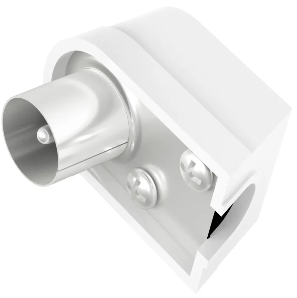 hama® Antennen-Stecker, Koax-Winkel, schraubbar