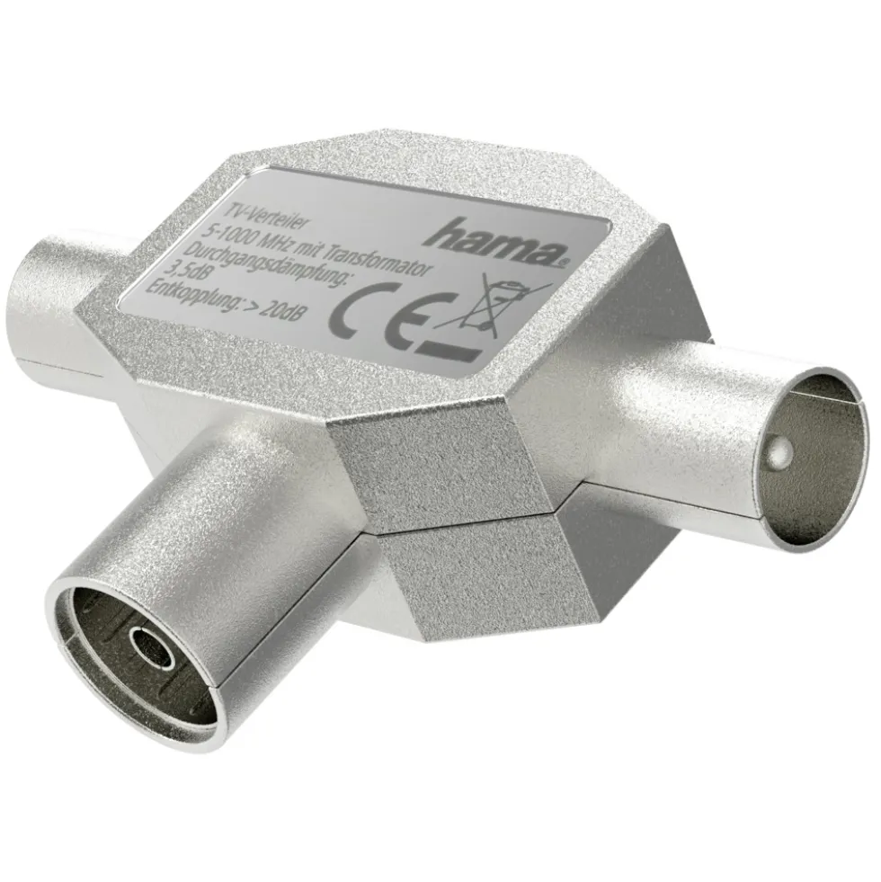hama® Antennenverteiler 1 x Kupplung - 2 x Stecker
