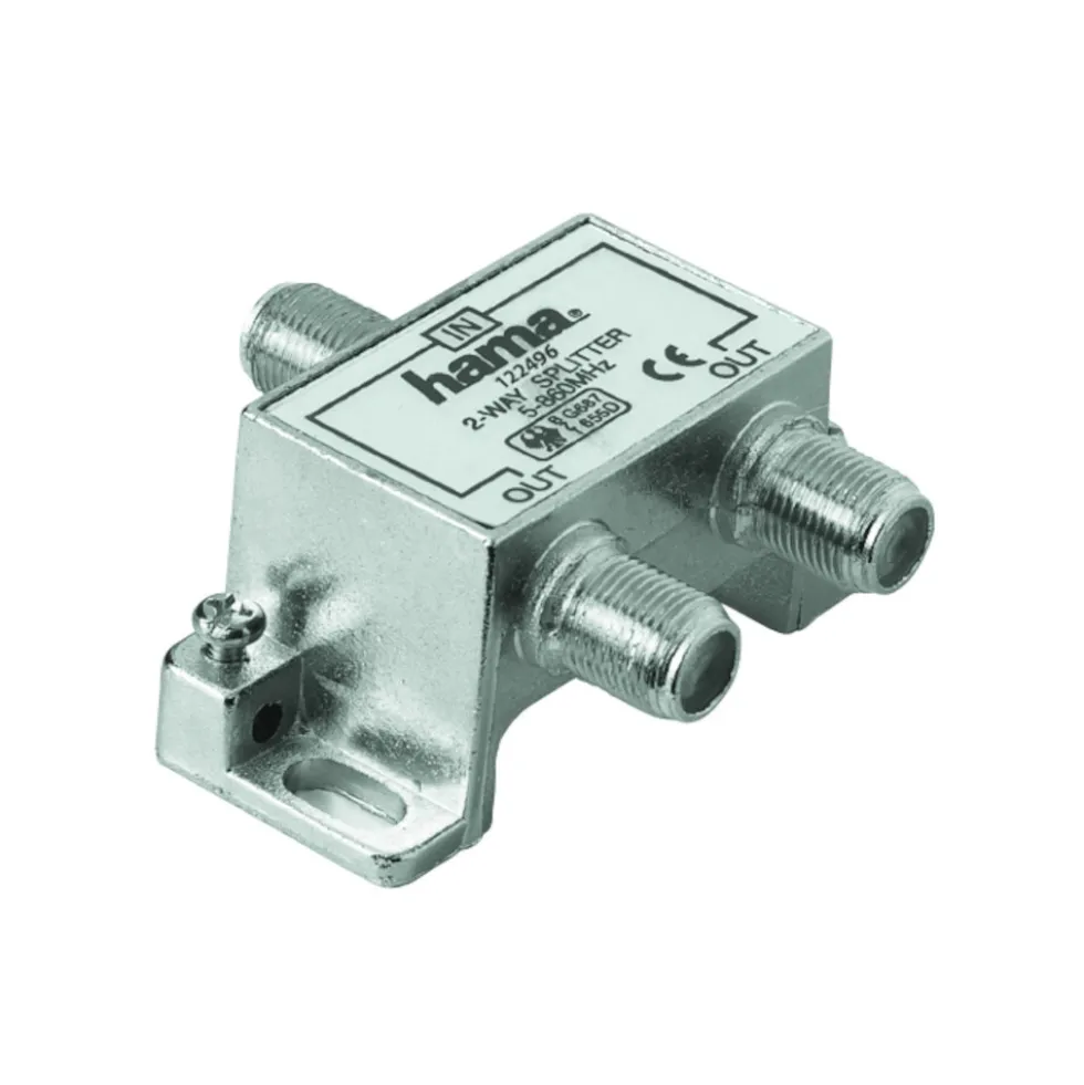 hama® Breitband SAT-Verteiler 2-fach, geschirmt