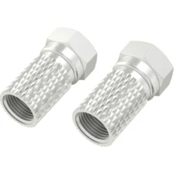 hama® F-Stecker-Set, 2 Stück Ø 7mm, gerade