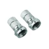 hama® F-Stecker-Set, 2 Stück Ø 8 mm, gerade