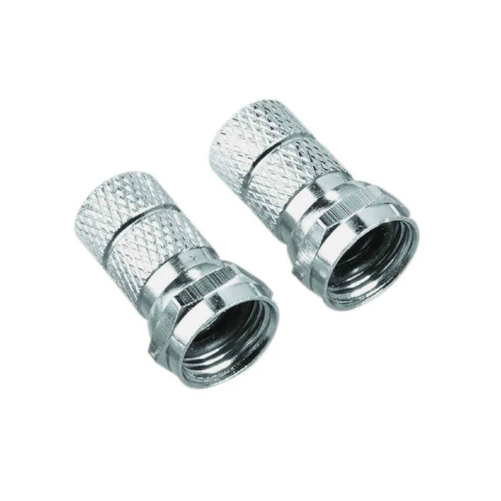 hama® F-Stecker-Set, 2 Stück Ø 8 mm, gerade