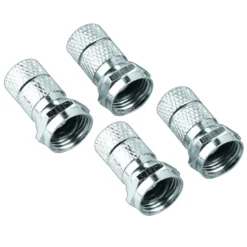 hama® F-Stecker-Set, 4 Stück Ø 7mm, gerade
