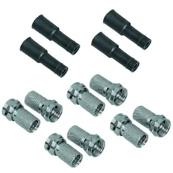 hama® F-Stecker-Wetterschutztüllen-Set 12-teilig, Ø 6,5 mm
