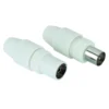 hama® Koax-Stecker und Koax-Kupplung im Set klemmbar
