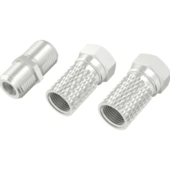 hama® SAT-Adapter-Set, 2 x F-Stecker, 7 mm, 1 x F-Kupplung
