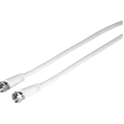 hama® SAT-Anschlusskabel 10 m, weiß, 85 dB