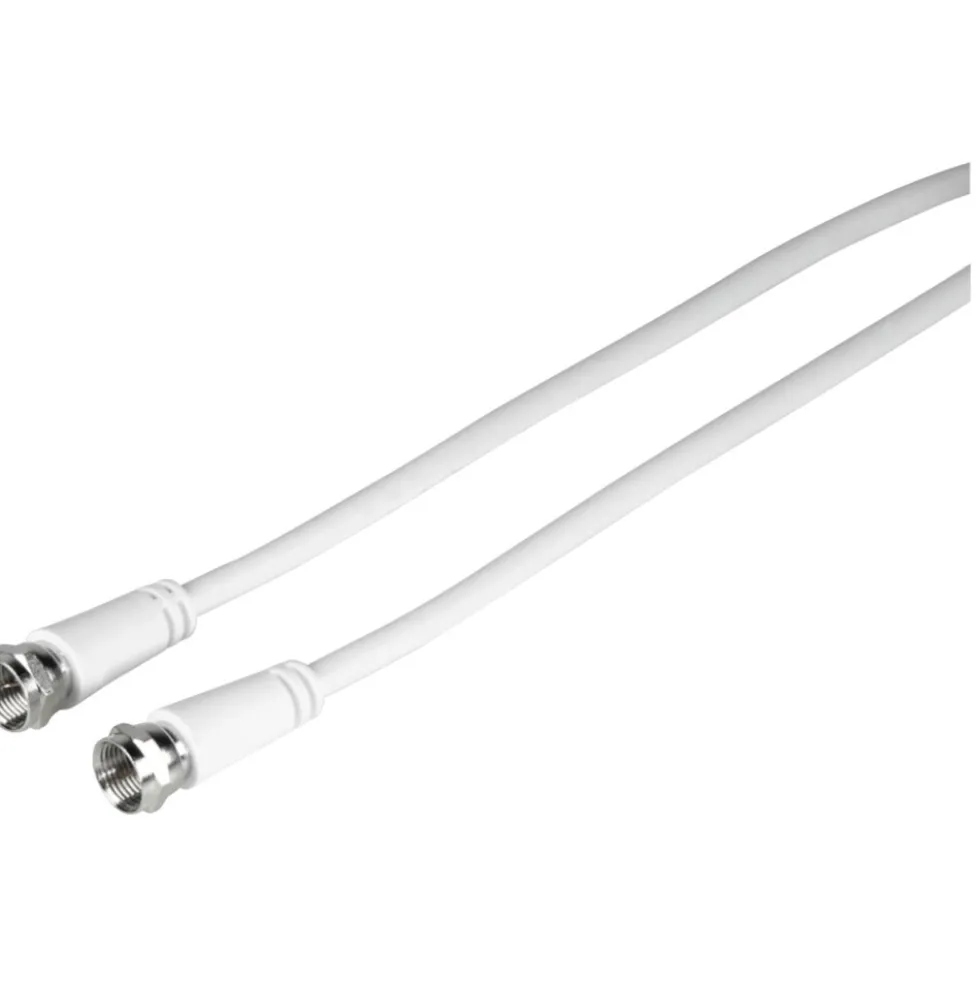 hama® SAT-Anschlusskabel 10 m, weiß, 85 dB