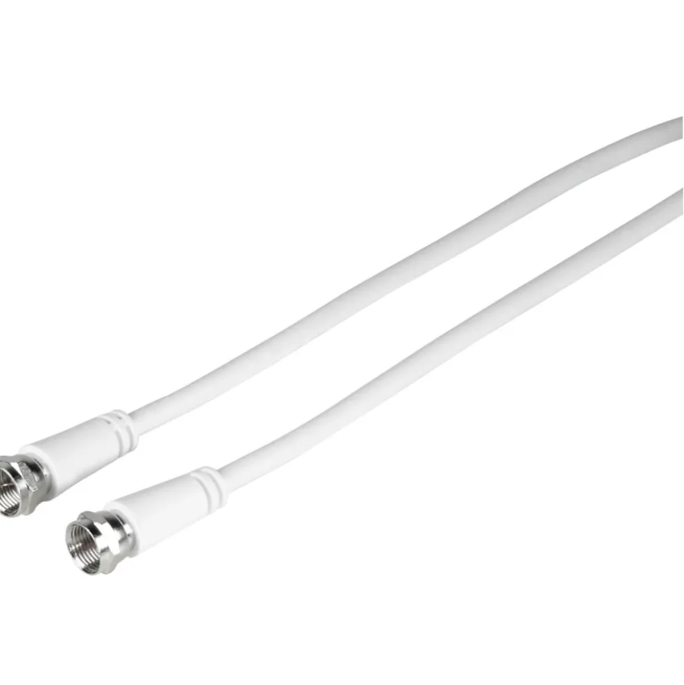 hama® SAT-Anschlusskabel 5 m, weiß, 85 dB
