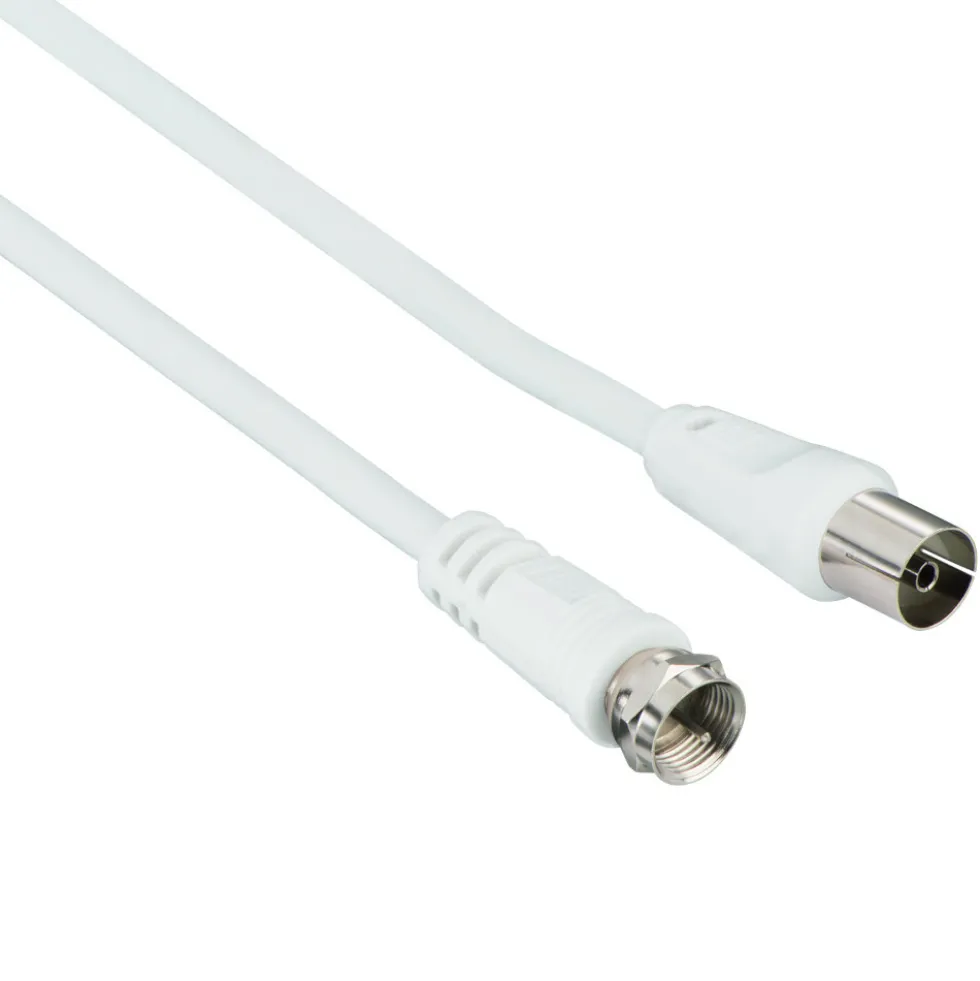 hama® SAT-Kabel, F-Stecker - Koax-Kupplung, 90 dB, 1,5 m