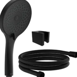 Handbrause-Set RAVEN schwarz matt