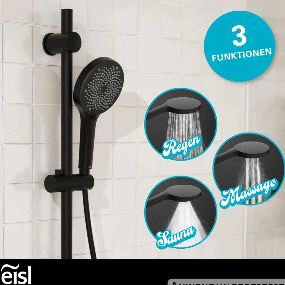 Handbrause STILO schwarz