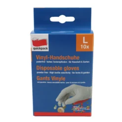 Handschuhe aus Vinyl in Größe L, 10 Stück